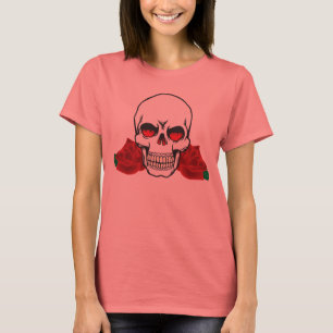 Skull mit Rose Tattoo Design Anpassbare Shirt