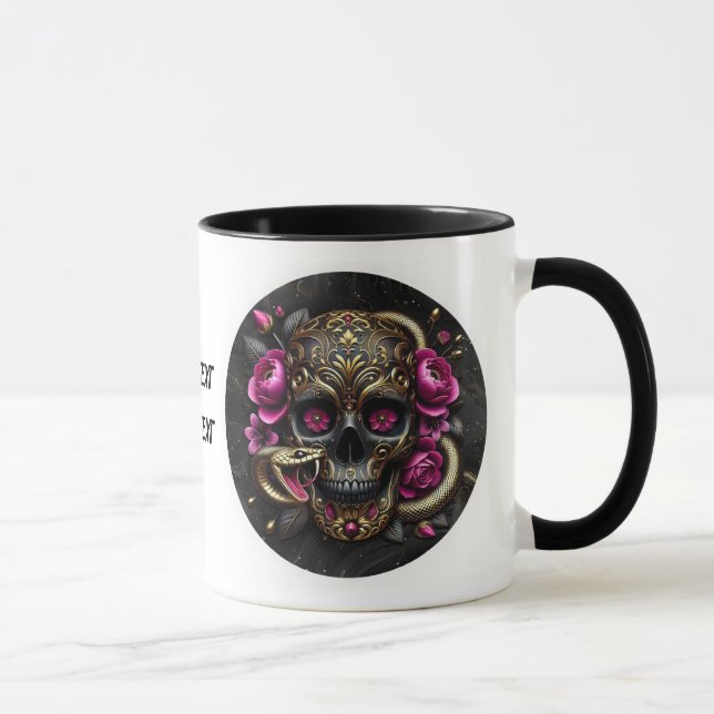 SKULL MIT SNAKE CUSTOM TASSE. TASSE (Rechts)
