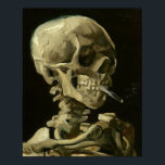 Skull mit Zigarette von Van Gogh Poster<br><div class="desc">Van Gogh's expressionistische Gemälde: Skull mit brennender Leinwand der Zigarette</div>