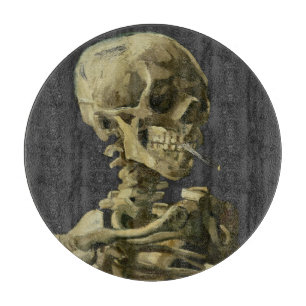 Skull mit Zigarette von Van Gogh Schneidebrett
