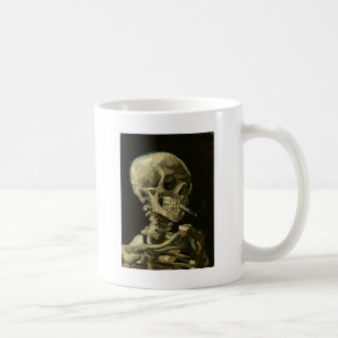 Skull mit Zigarette von Van Gogh Tasse