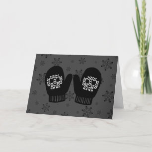 Skull Mittens Feiertagskarte