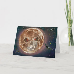 Skull Moon Card Karte