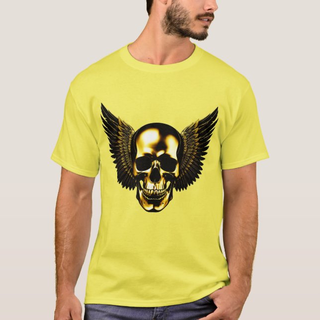 Skull-Motif in einer monochromen Palette T-Shirt (Vorderseite)