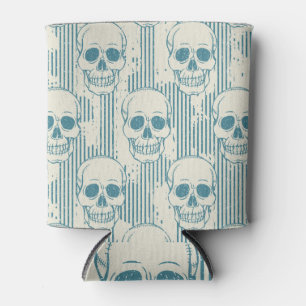 Skull Motif: Nahtlose Freehand Muster Dosenkühler