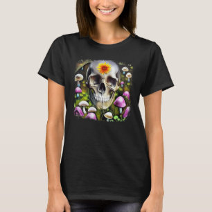 Skull Mushrooms Gothic Skull Art Pilz Design T-Shirt