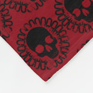 Skull-Muster Elegante Fun Halloween hat jede Farbe Fleecedecke