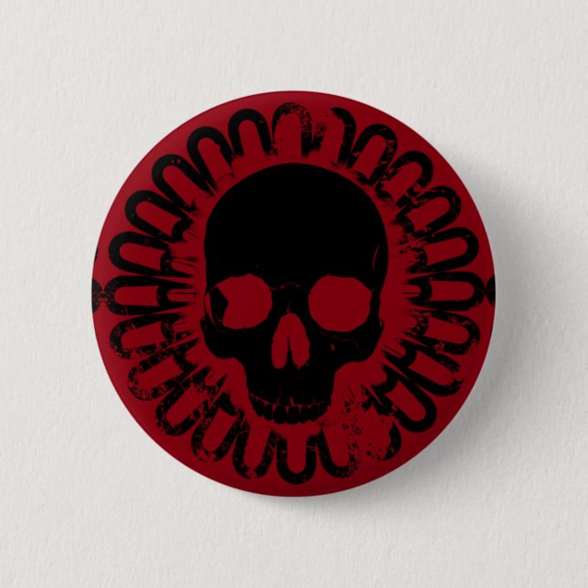 Skull-Muster Halloween Punk Goth Pick Pick Jede Fa Button (Vorderseite)