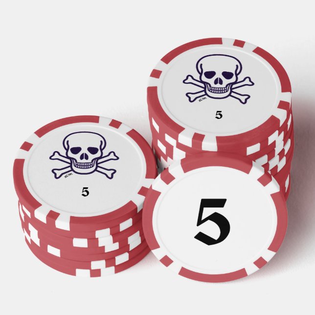 Skull n Bones 5 Poker-Chip Pokerchips (Stapel)