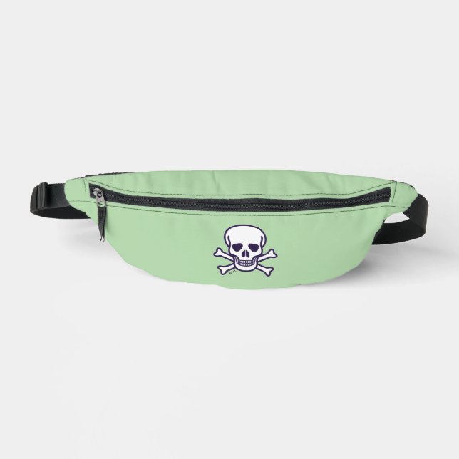Skull n Bones green fanny pack Bauchtasche (Vorderseite)