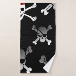 Skull n Bones Party Pirate Badetuch Set