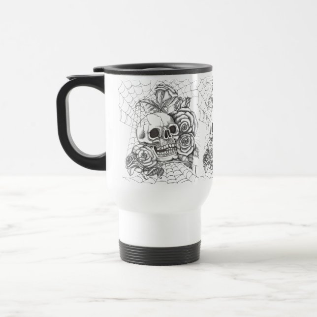 Skull N Rose Travel Mug Reisebecher (Links)