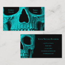 Skull Nah bis gotische Dunkle Aquamarine Schwarze