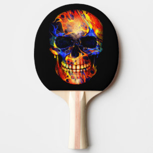 SKULL NEON PAINT ABSTRAKT TISCHTENNIS SCHLÄGER