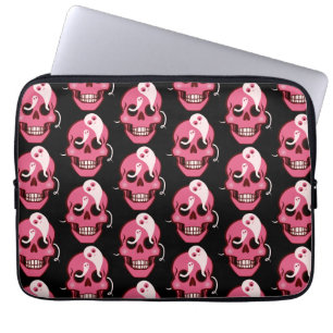 Skull Niedlich Goth Halloween Pattern Laptopschutzhülle