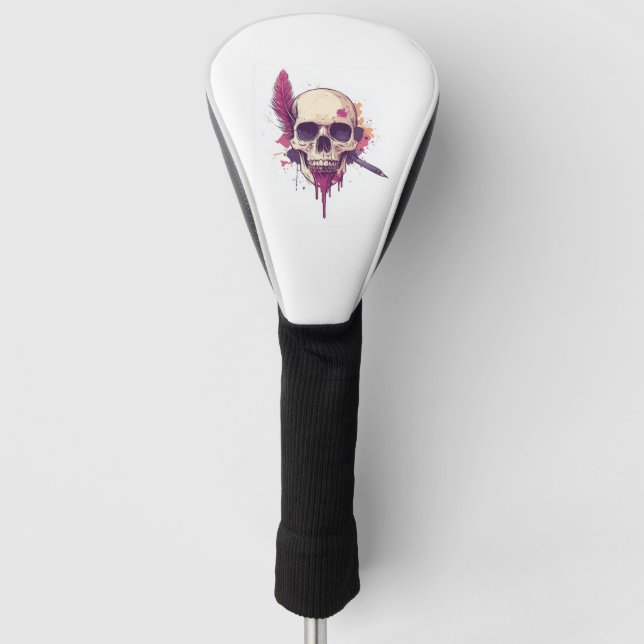 Skull of the Grim Poet Golf Headcover (Vorderseite)