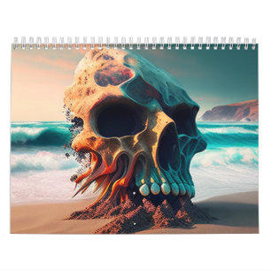 Skull on the beach kalender