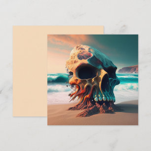 Skull on the beach karte