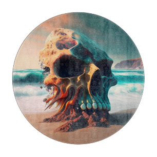 Skull on the Beach Schneidebrett