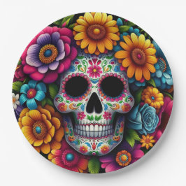 Skull Paper Plate! Pappteller