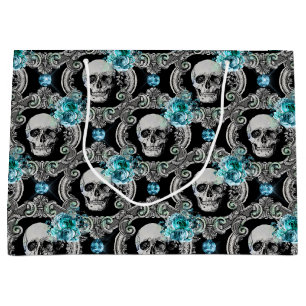 Skull Pattern Bläserblüte Große Geschenktüte