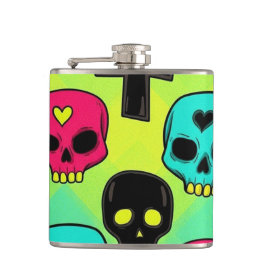 Skull Pattern Flask Flachmann