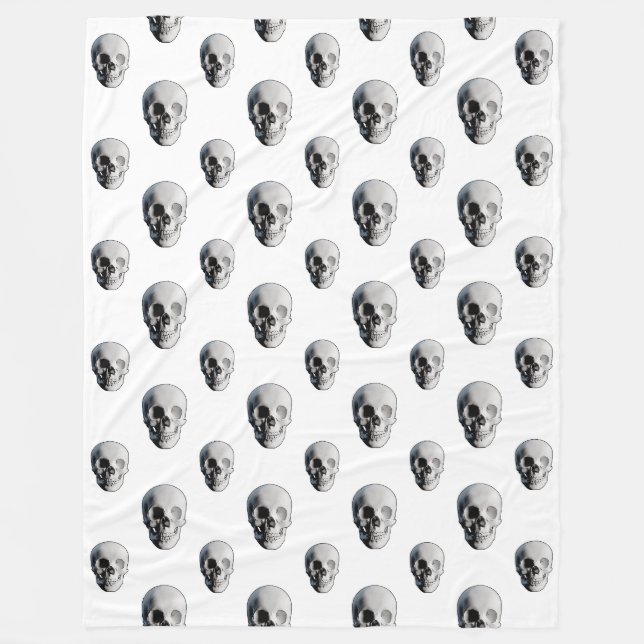 Skull Pattern Halloween Fleecedecke (Vorderseite)