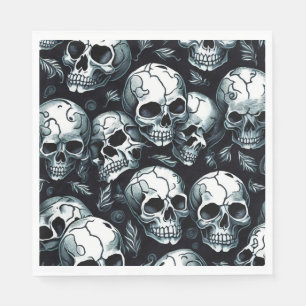Skull Pattern Halloween Thema Serviette