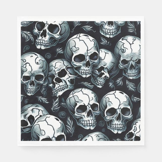 Skull Pattern Halloween Thema Serviette (Vorderseite)