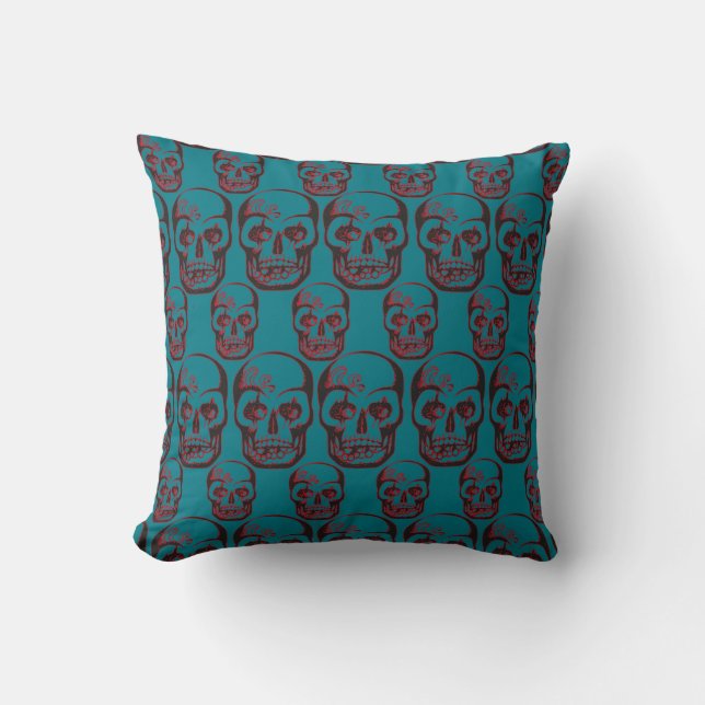 skull pattern kissen (Vorderseite)