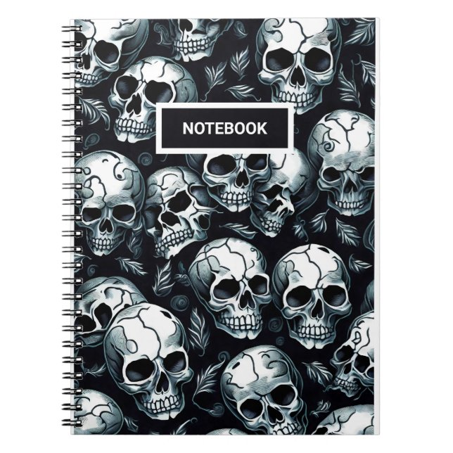 Skull Pattern Notizblock (Vorderseite)