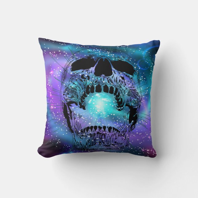 Skull Pillows Earth Galaxy Skull Kissen (Vorderseite)
