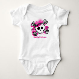 Skull Pink Baby Personalisiert Custom One Piece Strampler