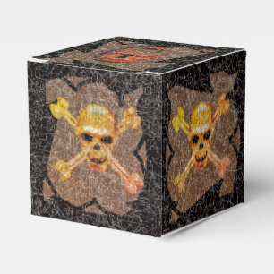 SKULL PIRATE ALTE BAUKESSE GESCHENKSCHACHTEL