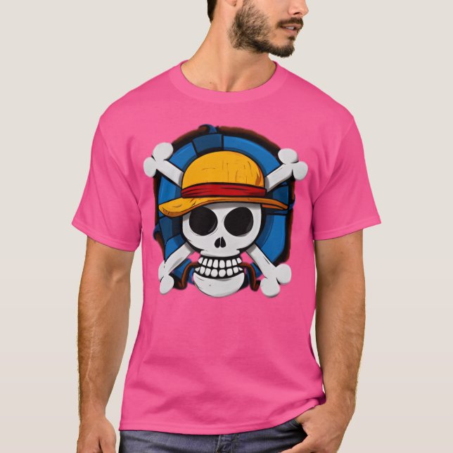Skull Pirate Crane T-Shirt (Vorderseite)