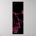 Skull Pop Art Poster<br><div class="desc">Fantasy Art Skeletts - Lila Töne Schwermetall Punk Rock Uni Pop Art Image</div>