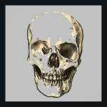 Skull Pop Art Poster<br><div class="desc">Fantasy Art Skeletts - Lila Töne Schwermetall Punk Rock Uni Pop Art Image</div>