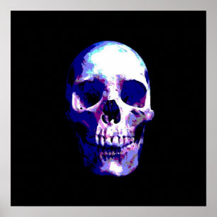Skull Pop Art Print Poster - Skulls Posters Prints