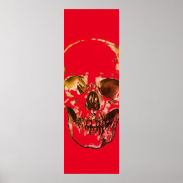 Skull Pop Art Red Poster