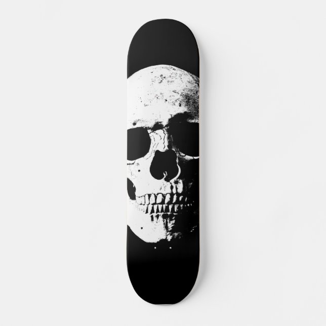 Skull Pop Art Retrolook Skateboard (Vorderseite)