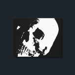 Skull Pop Art Wrapped 2 Leinwand Set<br><div class="desc">BW Skull Pop Art Picture - Humorvolle Uni Comic Pop Art - Fantasy Rock Punk Heavy Metal</div>