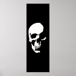 Skull Poster - Schwarz & Weiß Fantasie Kunstwerk