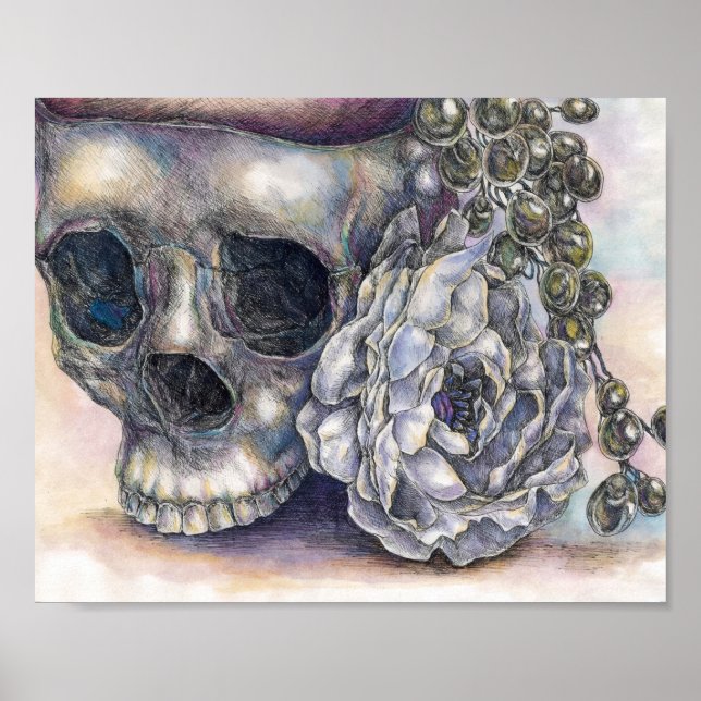 Skull-Print Poster (Vorne)