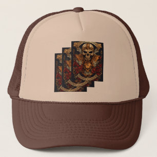 Skull-Printed Premium Cap Truckerkappe