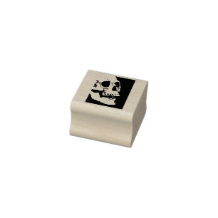 Skull Profil 2 Silhouette Kunst Briefmarke Gummistempel