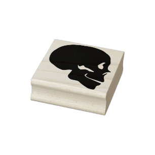 Skull-Profil Silhouette Briefmarke Gummistempel