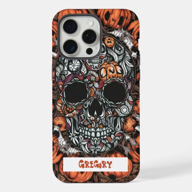 Skull & Pumpkin iPhone Case Hülle (Rückseite)