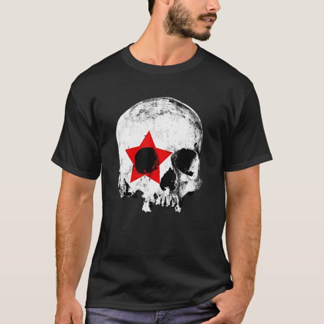 Skull Punk Goth Ästhetik Grunge Graphi gestört T-Shirt (Vorderseite)
