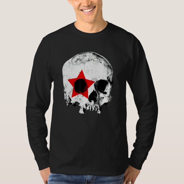 Skull Punk Goth Ästhetik Grunge Graphi gestört T-Shirt (Vorderseite)