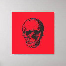Skull Red Pop Art Leinwanddruck